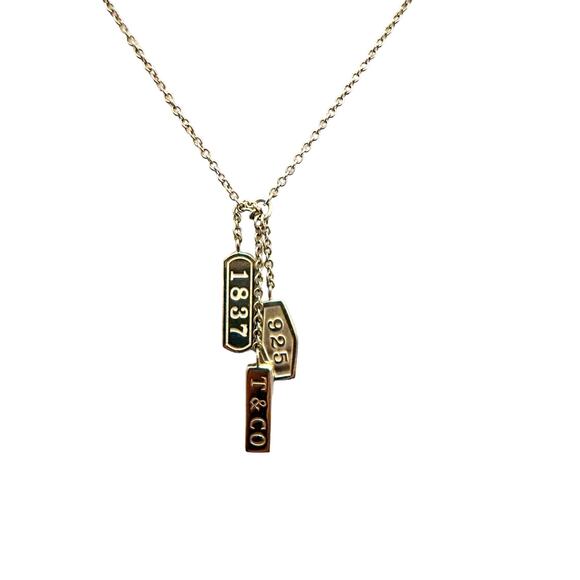 Tiffany & Co. Jewelry - RARE Tiffany & Co. 1837 Triple Bar Lavalier Necklace" Tiffany Box & Pouch